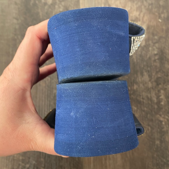 Olivia Miller Jeweled Blue Wedges - Picture 12 of 16